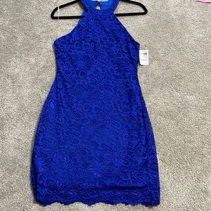 Royal blue lace dress